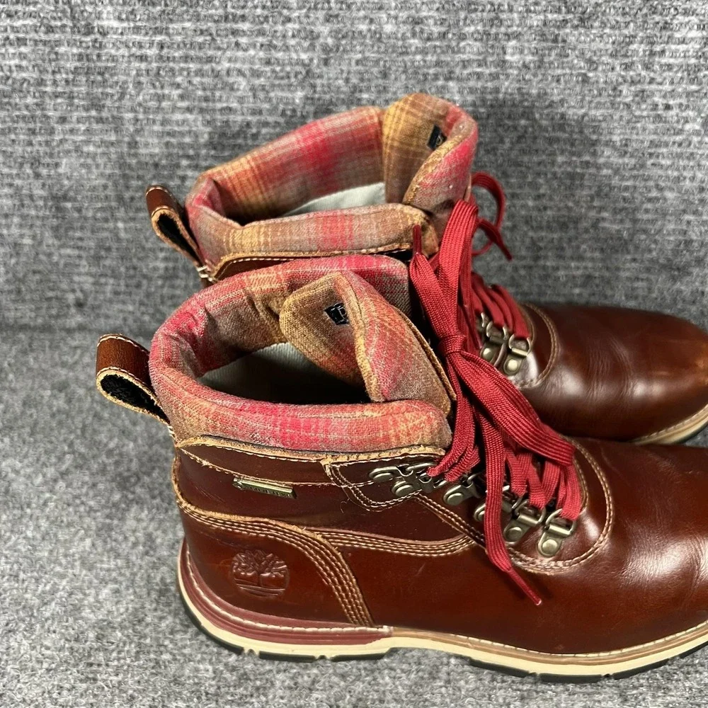 Timberland Pendleton Boots Mens Size 9.5 Brown Leather Gore-Tex Waterproof Snow