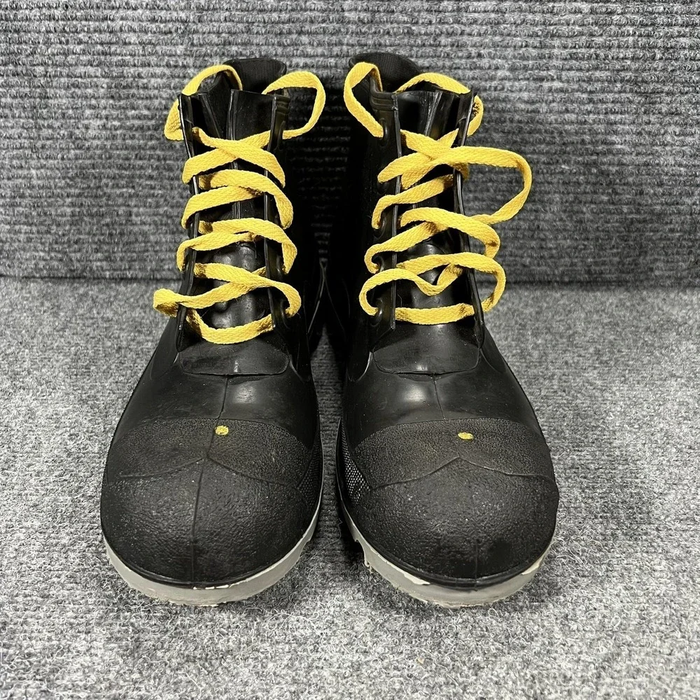 Bata Polyblend Boots Mens Size 10 Black Rubber Waterproof Ankle Work Made USA