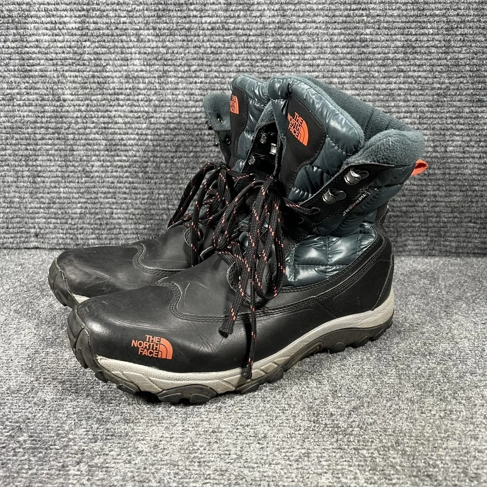 The North Face Boots Mens Size 11.5 Black Leather Insulated Snow NF00CXR9