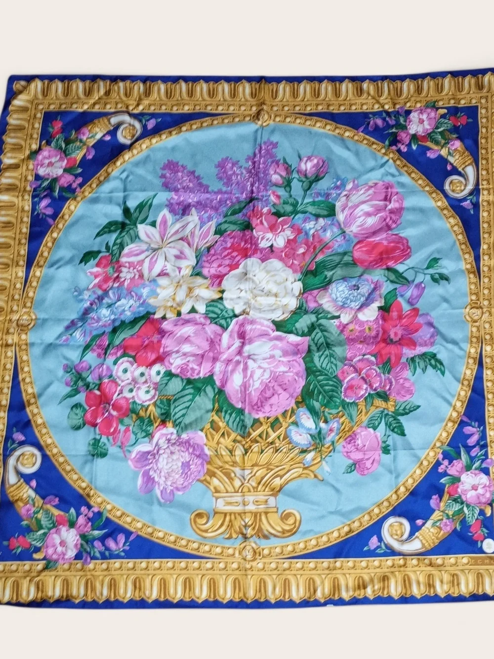 Vatican Library Collection Floral Silk Scarf