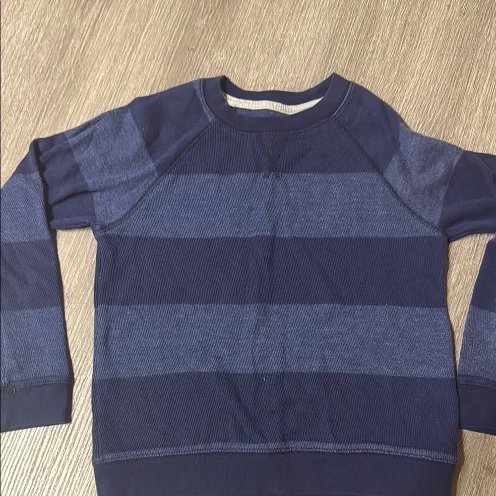 Old Navy Men's Blue Striped Crewneck Sweater