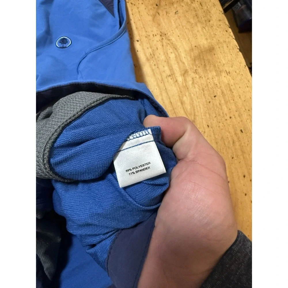 Peter Millar Mens L Blue Lightweight Vest Full Zip GOLF Casual Outerwear