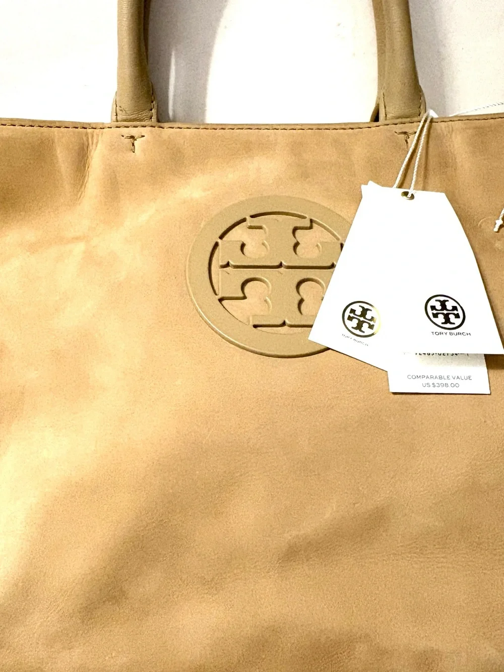NWT TORY BURCH Charlie Small Tote, tan