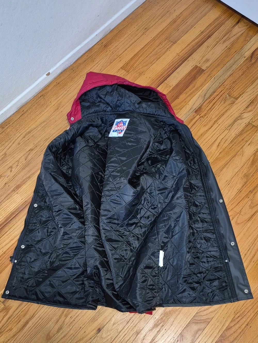 NFL Game Day 49ers Long Insulated Raincoat Sz L Exc Condition