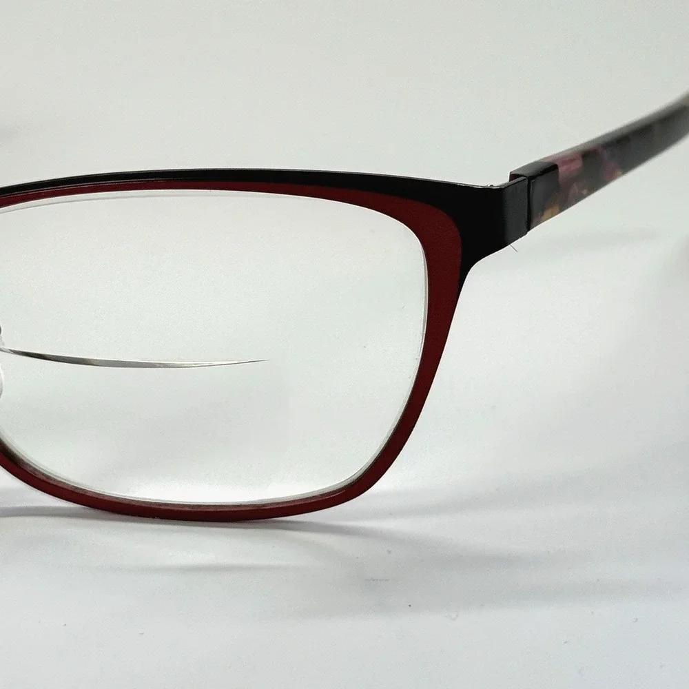 LAURA ASHLEY Caroline Eyeglasses Frame Only 53-17-135 Dark Burgundy Red Full Rim
