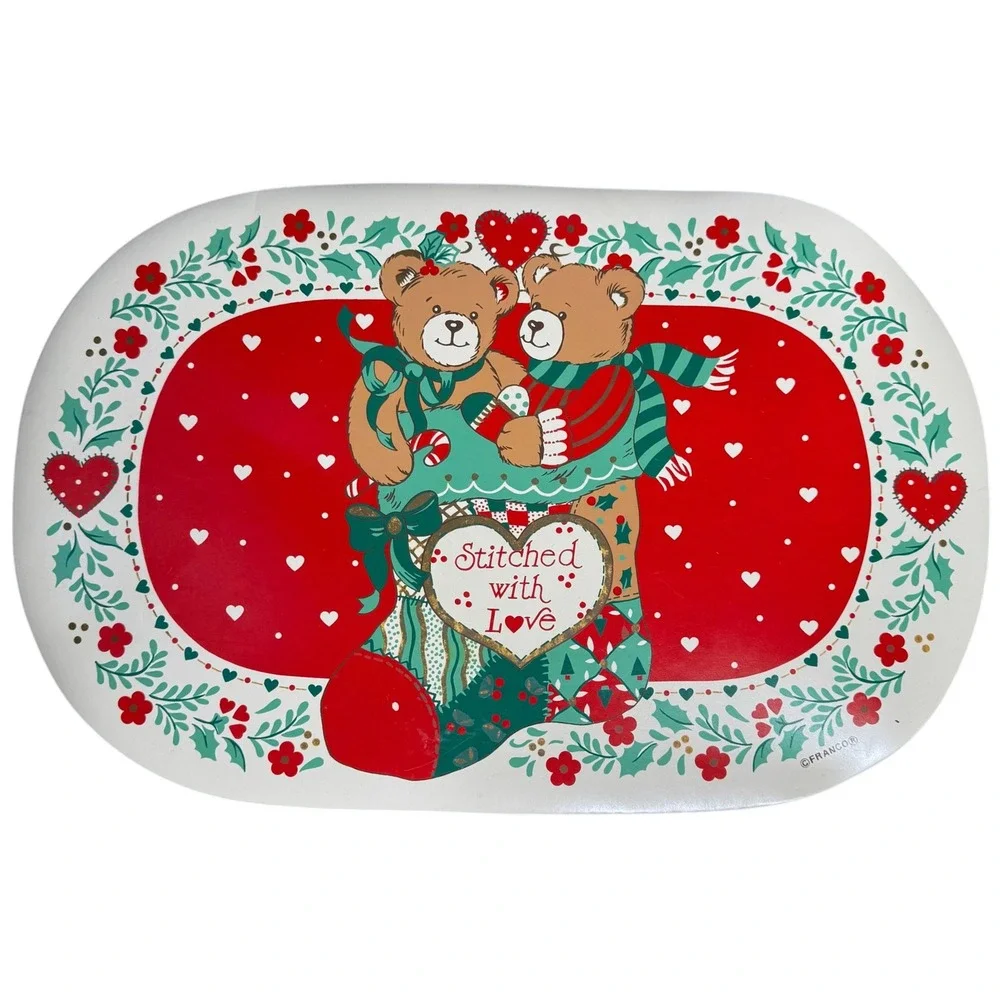 Placemats Vintage‎ 6 Holiday Themed Retro Scarecrow Santa Thanksgiving Christmas