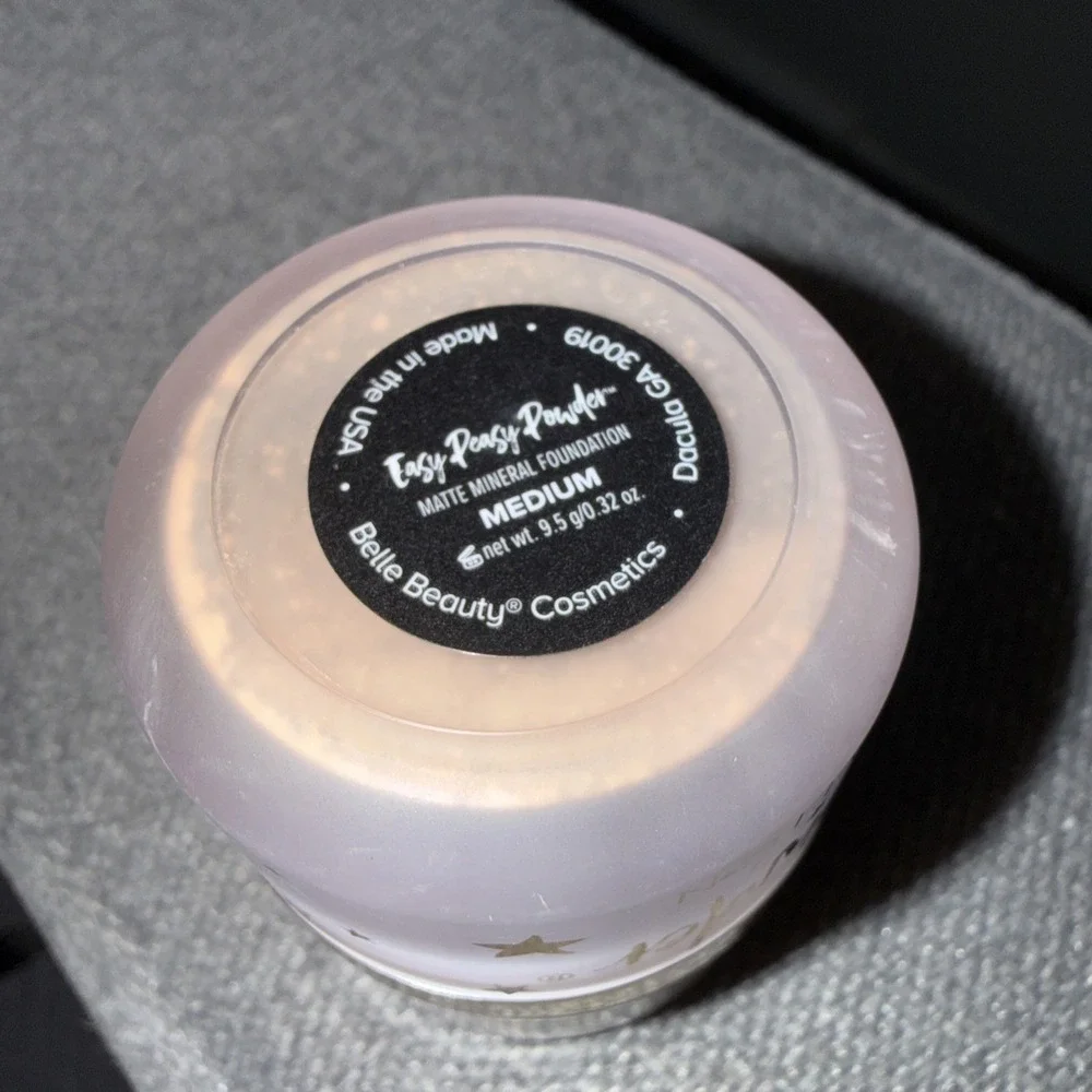 Belle Beauty Easy Peasy‎ Powder Matte Mineral Foundation in MEDIUM 0.16oz Travel