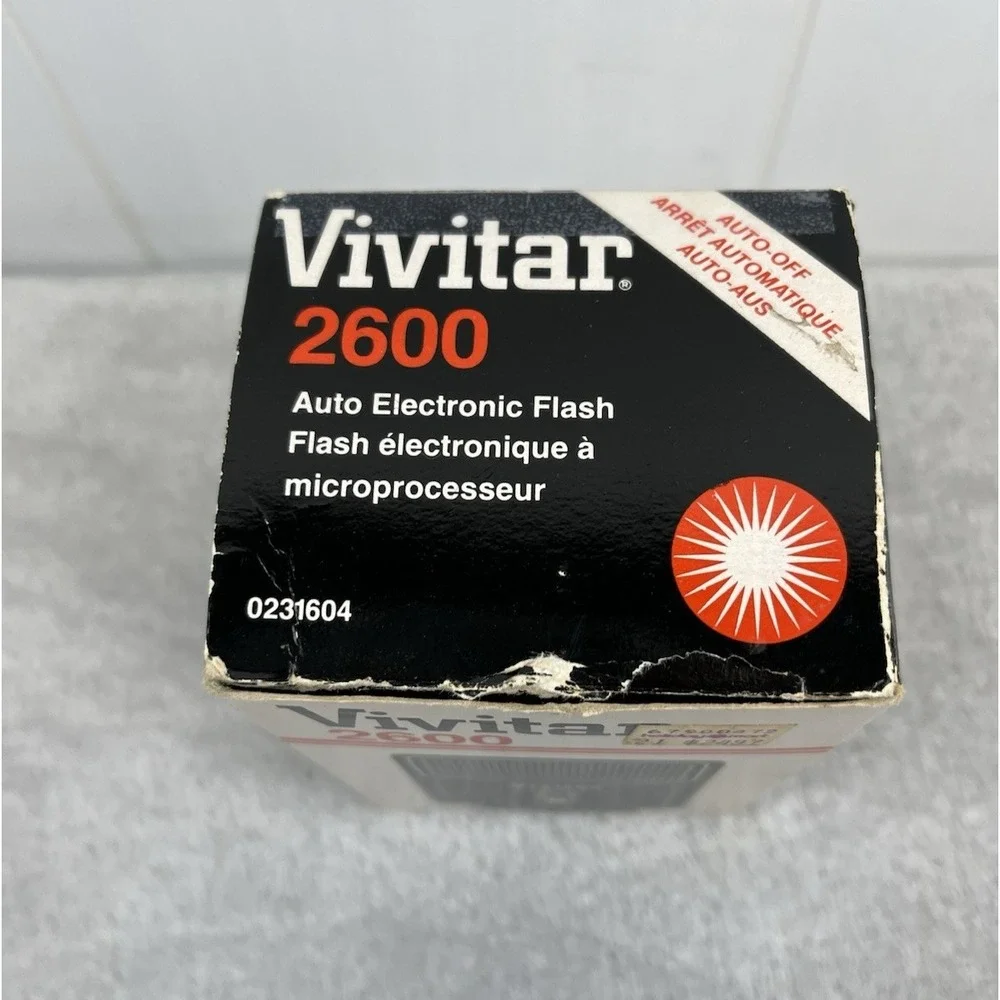 Vintage Vivitar 2600 Auto Flash Standard Hot Shoe Mount‎ Original Box Untested