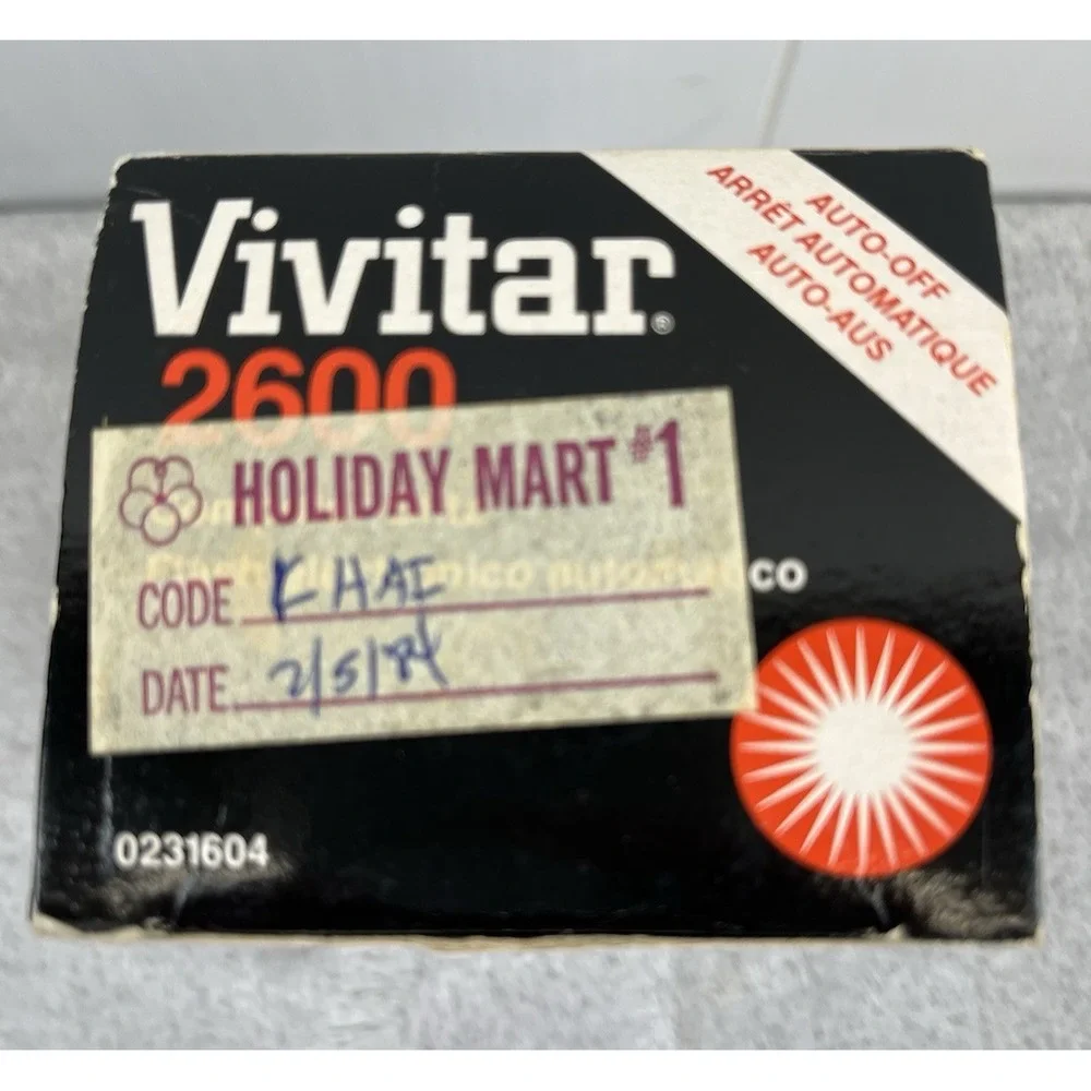 Vintage Vivitar 2600 Auto Flash Standard Hot Shoe Mount‎ Original Box Untested