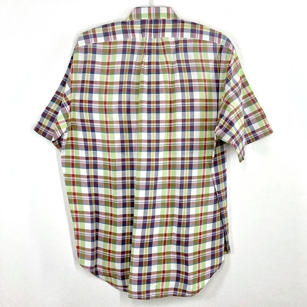 Polo Ralph Lauren Blaire Men's Large‎ Plaid Button Down Shirt Cotton Multi Color