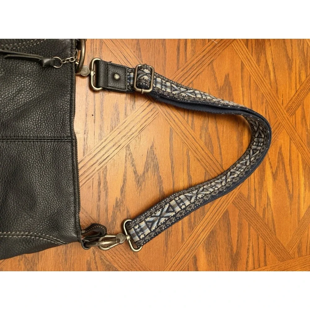 THE‎ SAK Lucia pebbled leather women's crossbody bag -Black