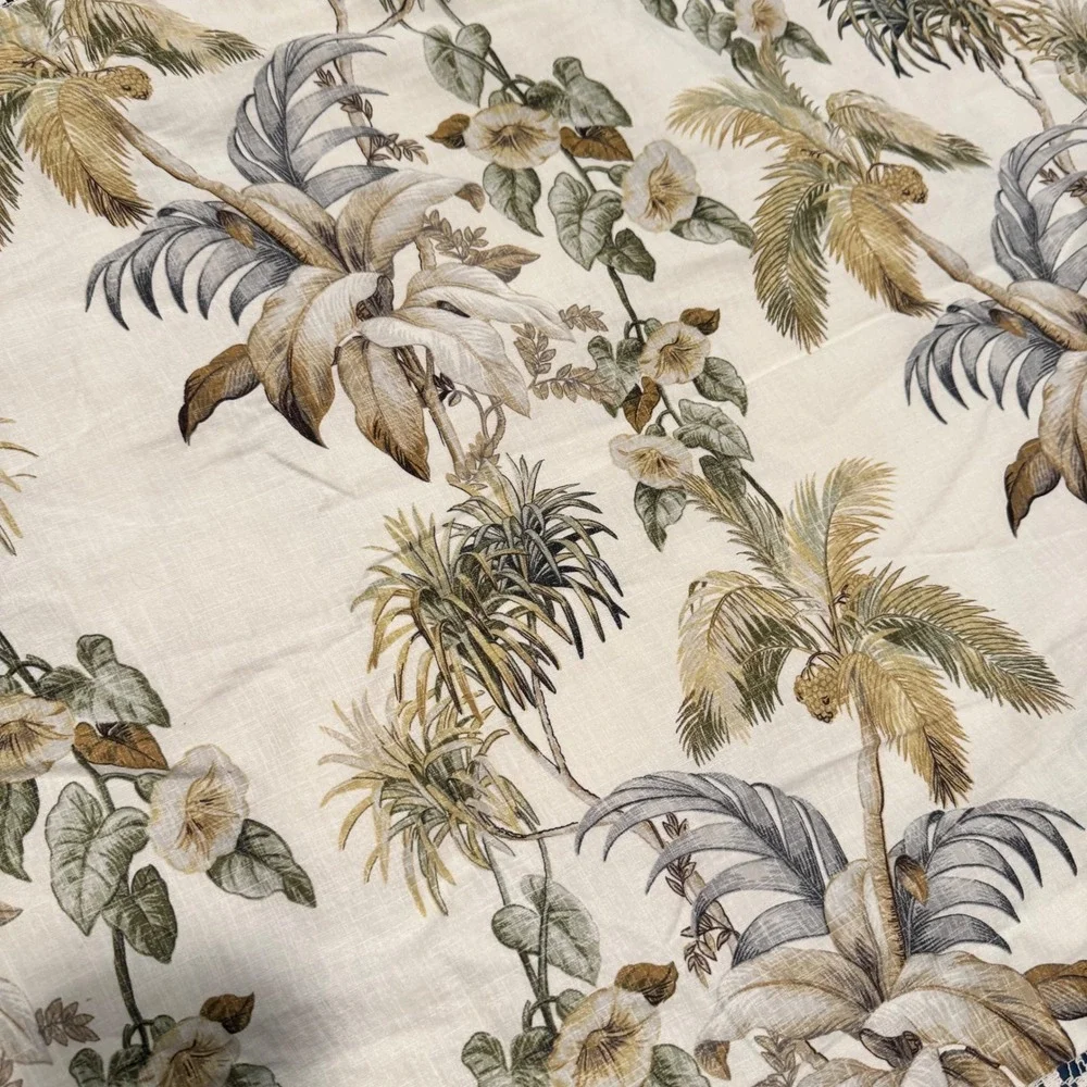 Set of 2 Tommy Bahama Classic Botanical Print King Size Pillowcases Tropical