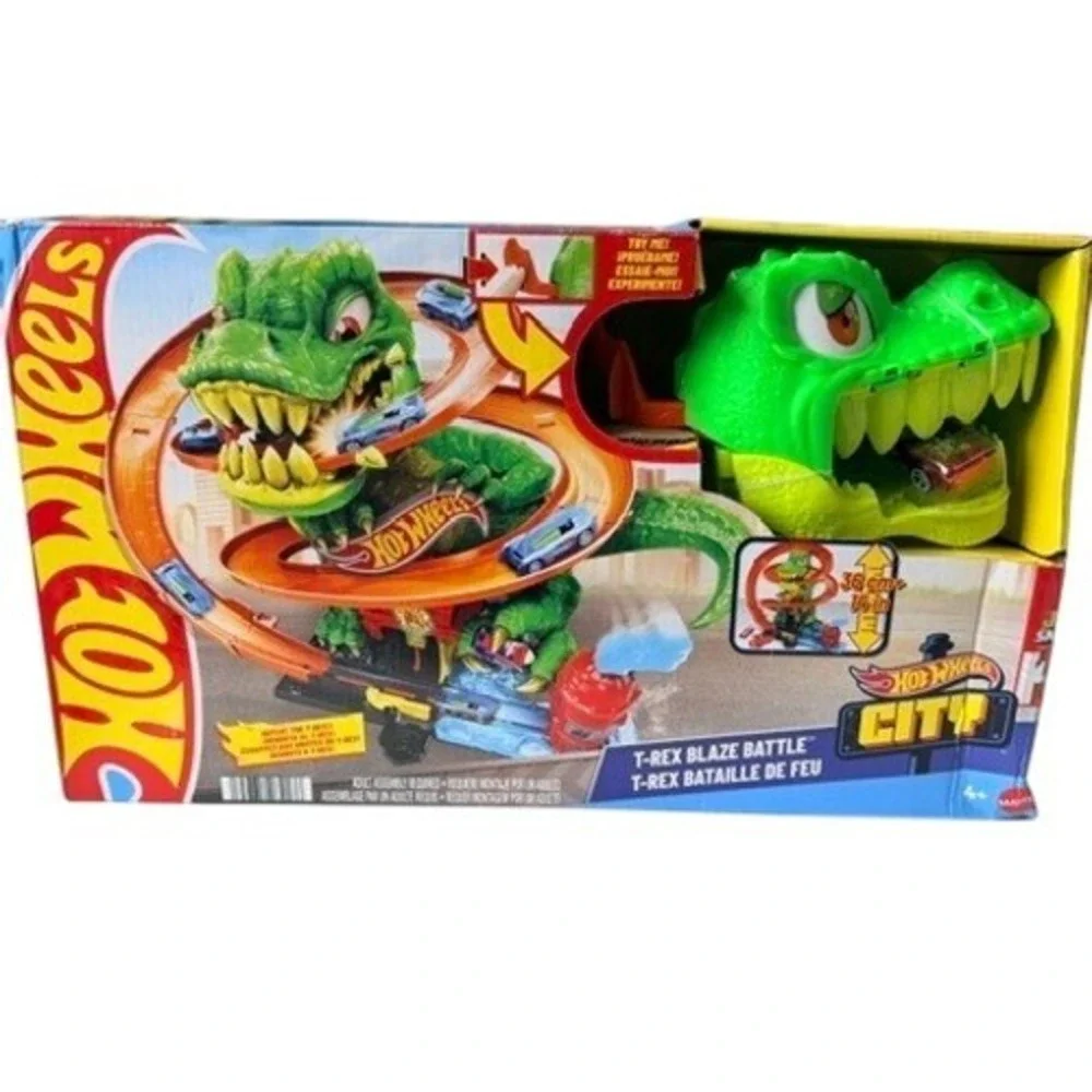 Hot Wheels T Rex‎ Blaze Battle Playset City Track Set Green NEW