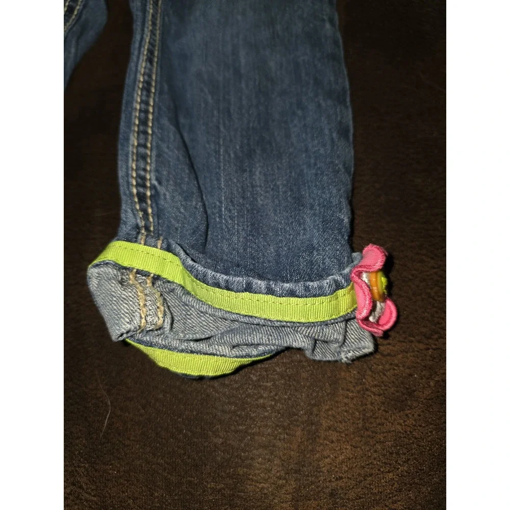 Gymboree growing flowers floral jeans‎ size 2t