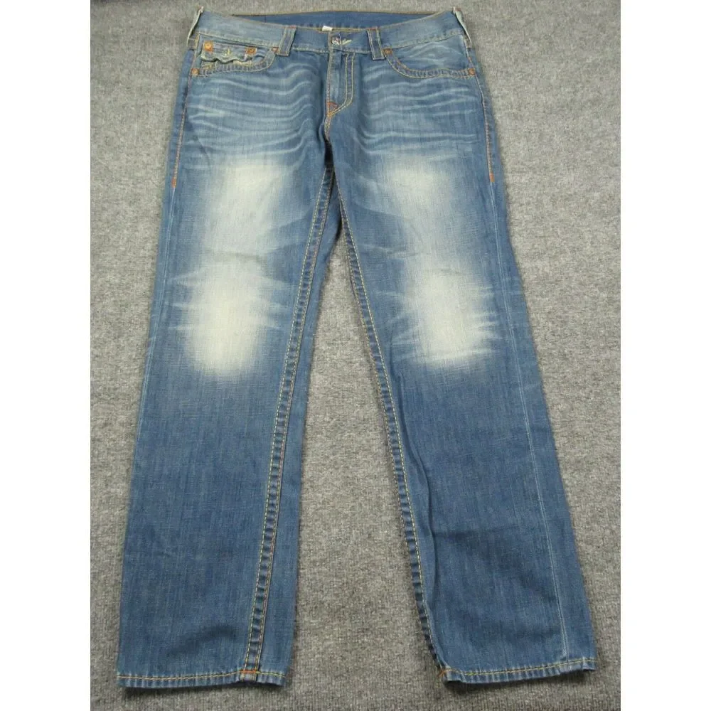 True Religion Jeans‎ Men 38x32 Skinny Denim Flap Pocket Y2k CXLM Dragonfish