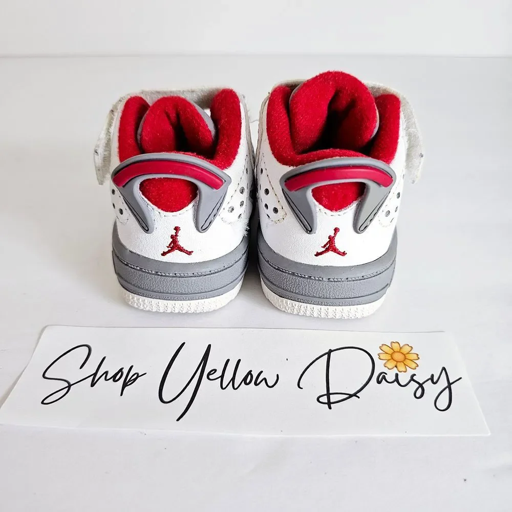 Nike Air Jordan Fusion 6 5/8th White Varsity Red 343098-161 Baby Shoe 3C~SH253.1