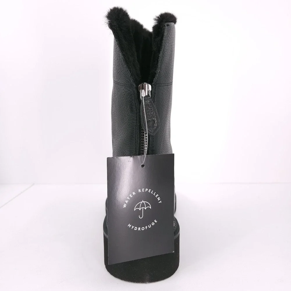 Naturalizer Sense Black Leather Ankle Winter Booties Womens Size 9.5‎ WW