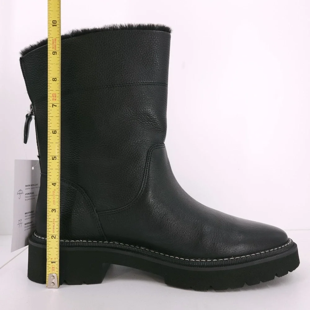Naturalizer Sense Black Leather Ankle Winter Booties Womens Size 9.5‎ WW