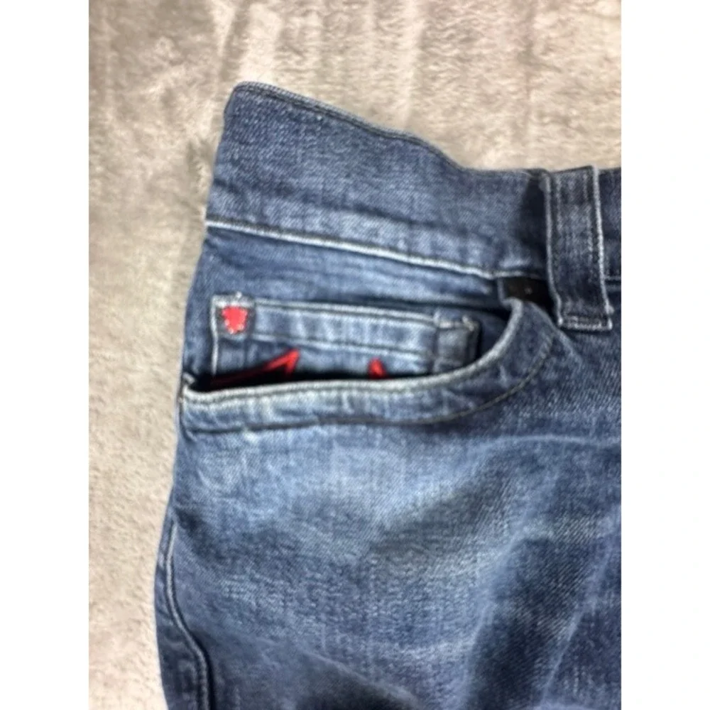 True Religion x Manchester United Men's Jeans Size 36 Red Thick Stitch Jack