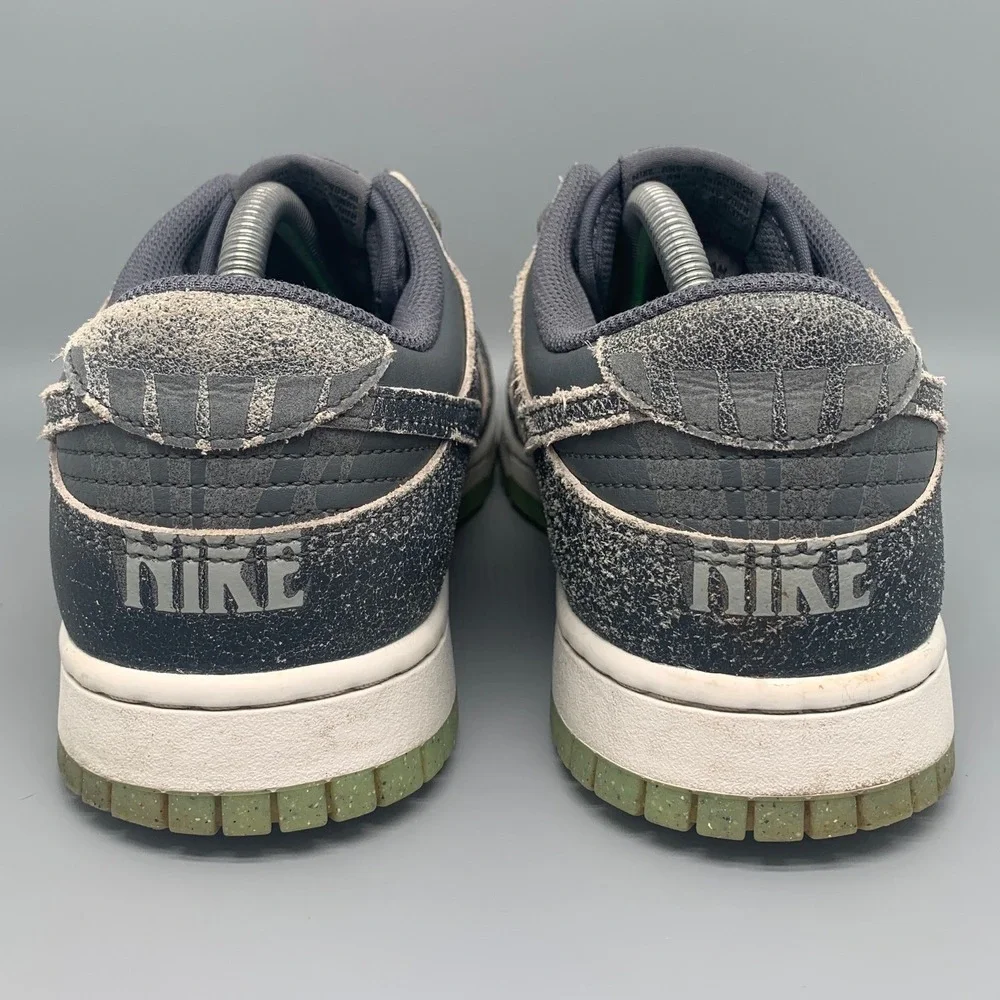 Nike Dunk Low Retro PRM Gray Halloween‎ Skate Shoes DQ7681‑001 Men's Sz 10