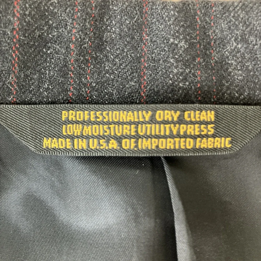 Embassy Square Richman Brothers Suit Blazer Sz 42 Men 100% Wool Navy Made in USA