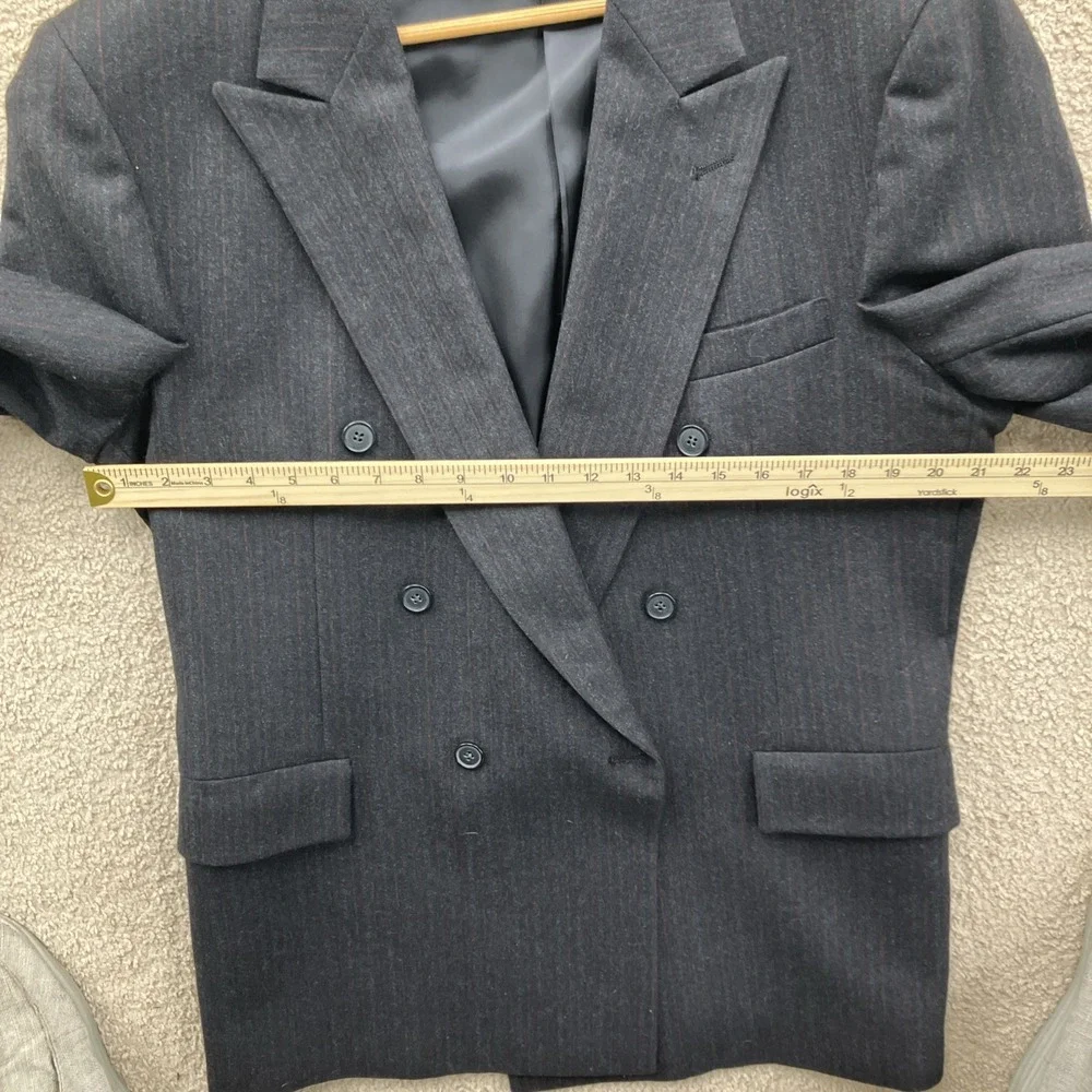 Embassy Square Richman Brothers Suit Blazer Sz 42 Men 100% Wool Navy Made in USA