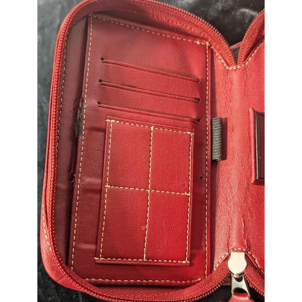 FranklinCovey‎ Red Napa Leather Affinity Universal PDA Case Wallet