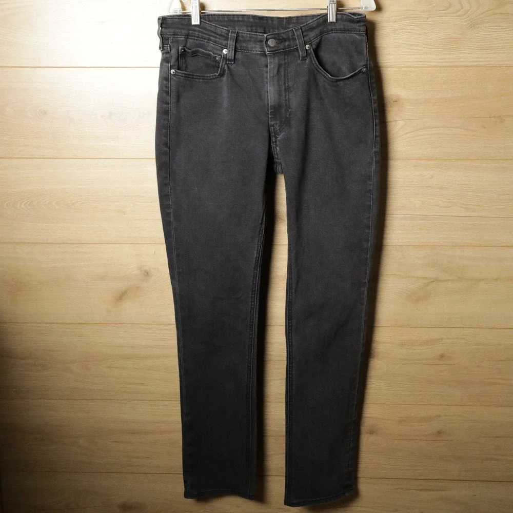 Levi's 511 Mens‎ Jeans Black Slim Fit Stretch Size 34x34