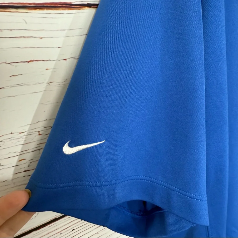 Nike Golf Dri-FIT Tour Performance Polo‎ XL Cobalt Blue Shirt Swoosh Classic