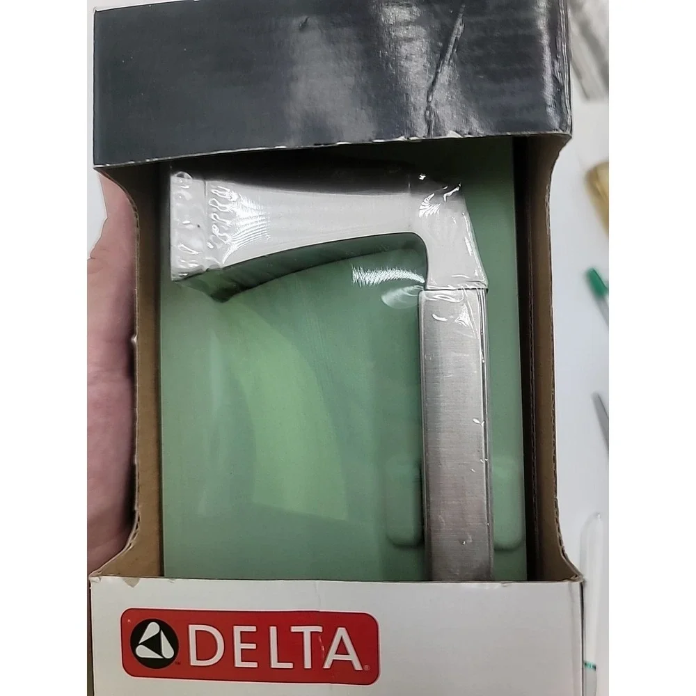 Delta Dryden Toilet Paper Holder Stainless Steel Finish‎ Flip Up Easy Change TP