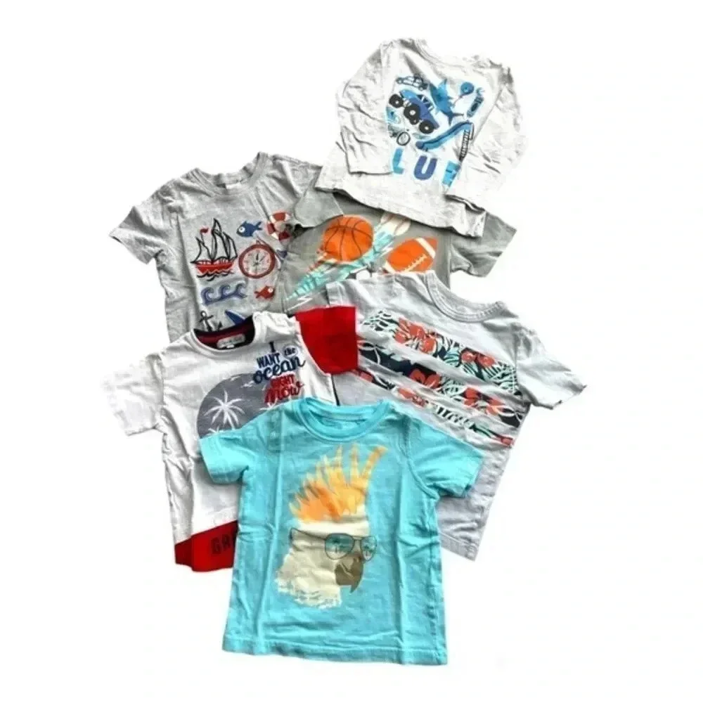 Bundle of 6 pieceboys tees size 2-3 year Carter’s Gymboree Old Navy preloved