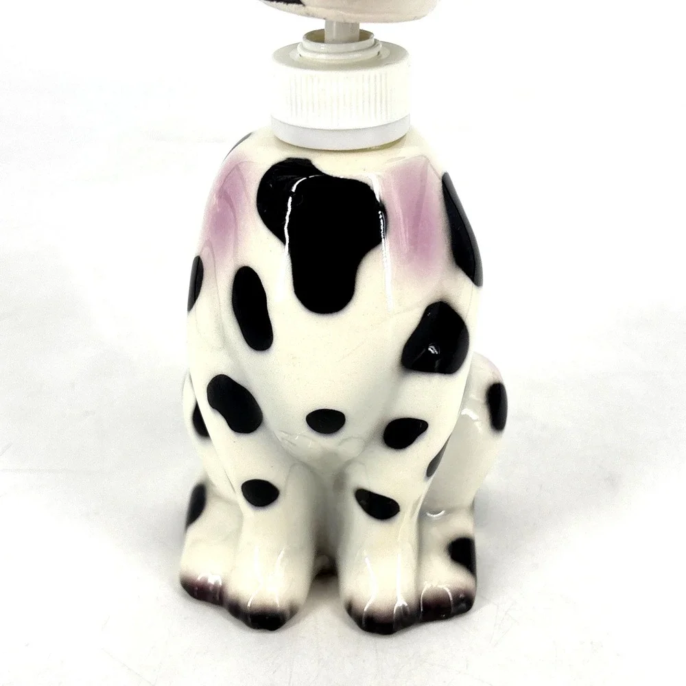 Vintage 90s Ceramic Dalmatian Dog Soap Pump Dispenser 8.5