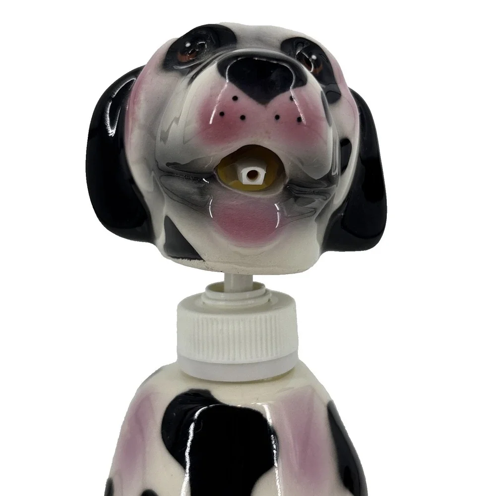 Vintage 90s Ceramic Dalmatian Dog Soap Pump Dispenser 8.5