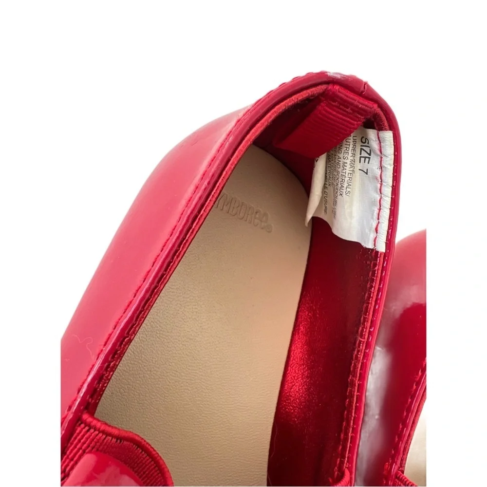 Gymboree Kids Red Glossy Ballet Flats with Bow Strap | Toddler Girl 7