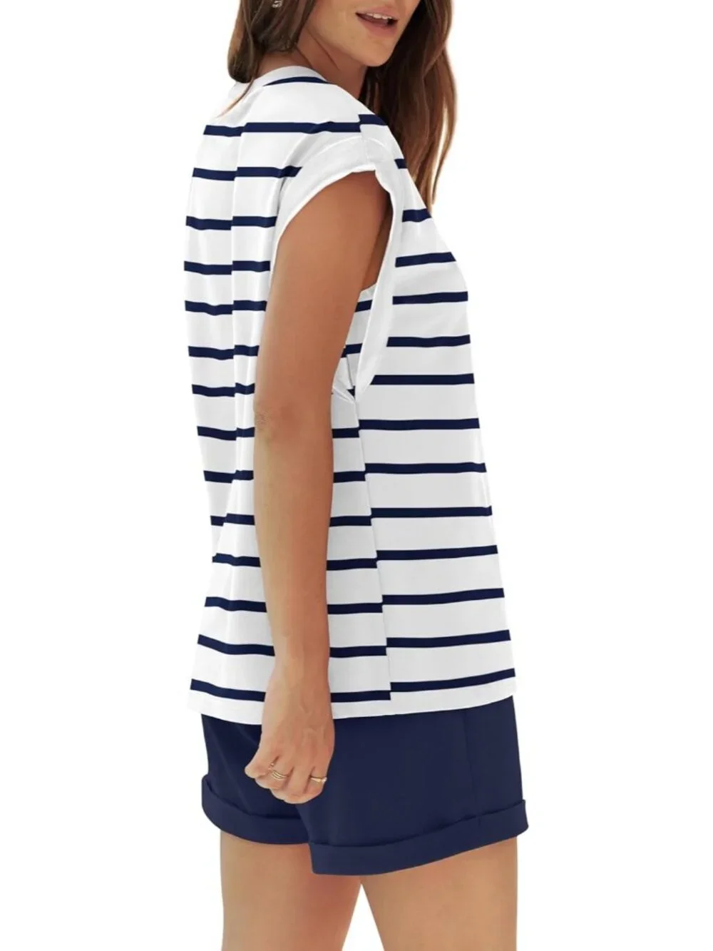 2 Piece Outfits for Women Lightweight Matching Lounge Sets Cap Sleeve Top and El