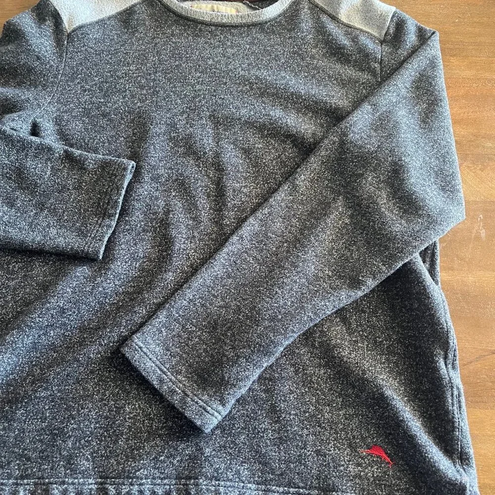 Tommy Bahama Grey Lounge Pullover Sleepwear Fleece Shirt Sweatshirt‎ Mens XL