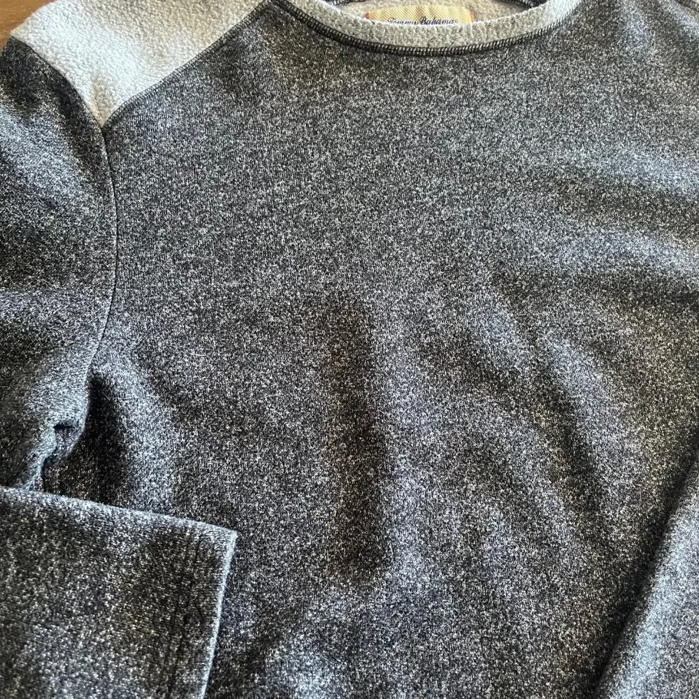 Tommy Bahama Grey Lounge Pullover Sleepwear Fleece Shirt Sweatshirt‎ Mens XL