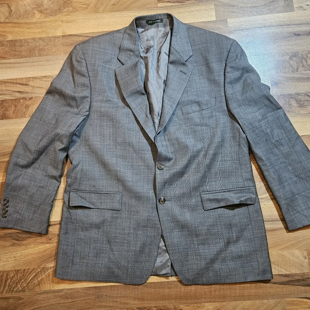 LAUREN Ralph Lauren Green Label Blazer Men's Size 44R Gray 100% Wool