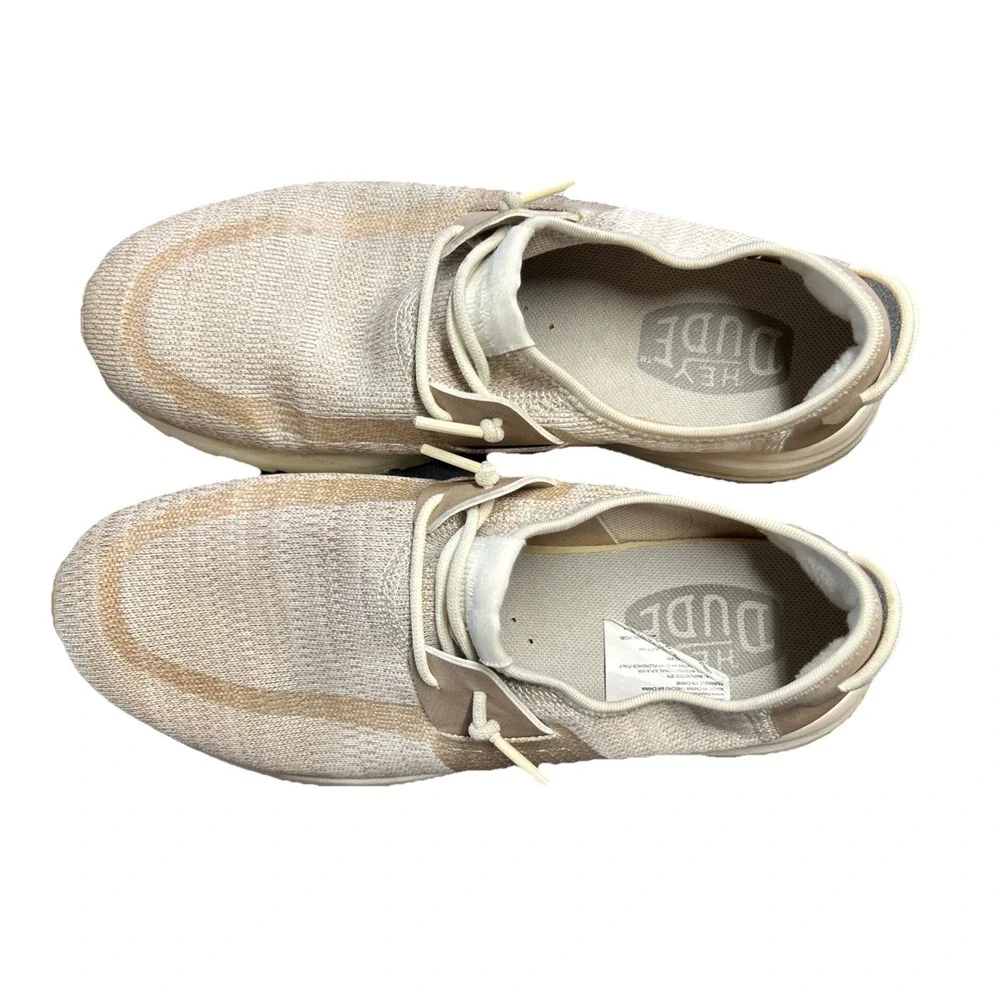 Hey Dude Women's Size 8 Beige Sirocco Crochet Mesh Slip-On Loafers Comfort