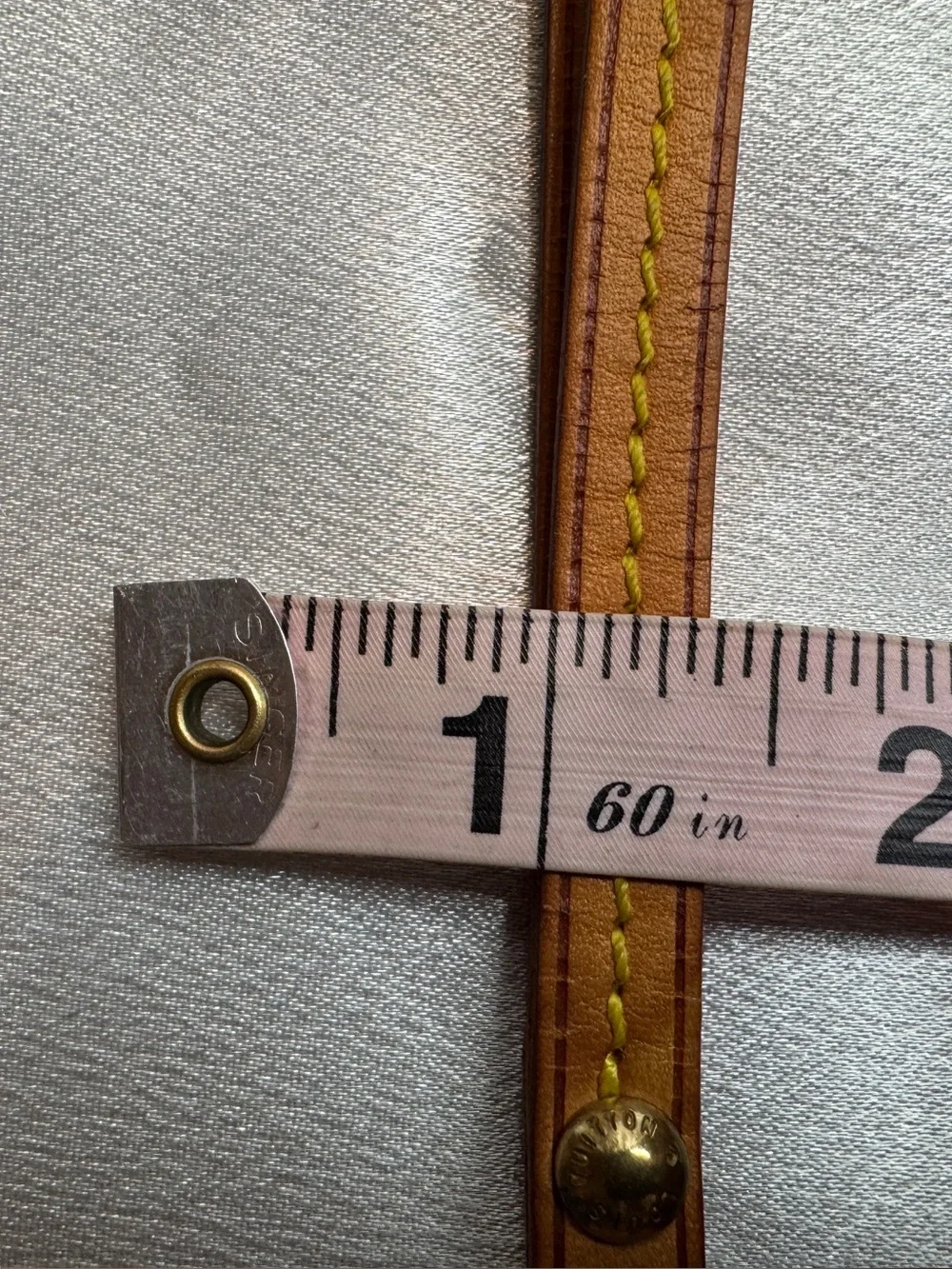 Louis Vuitton Vachetta Leather Wristlet Strap in Natural Tan