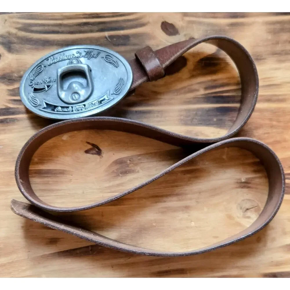 Novelty Belt Buckle On Leather 38