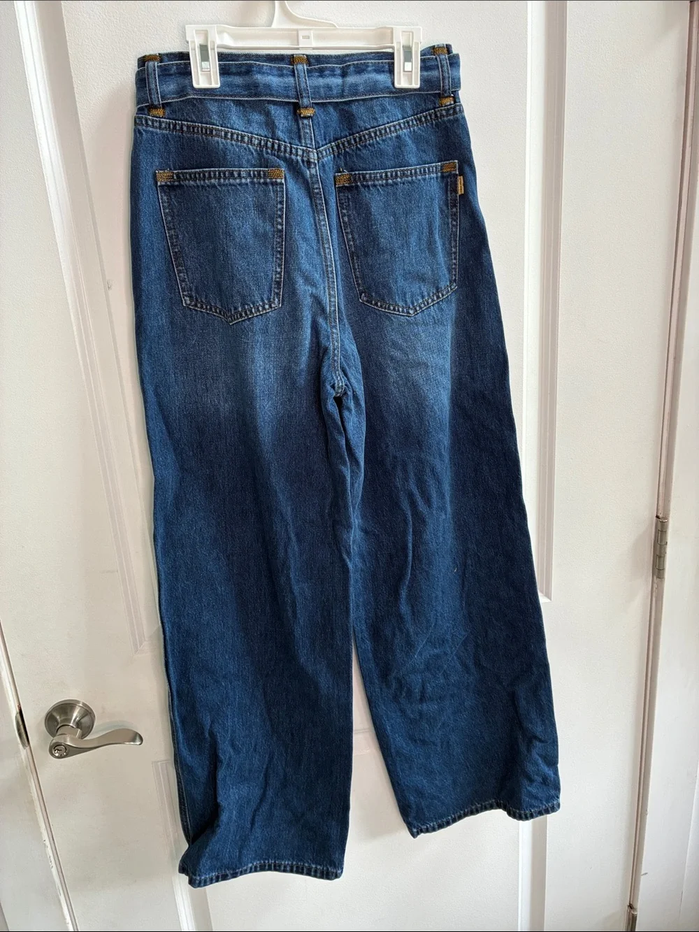 Vibrant Wide-Leg Tie-Waist Jeans