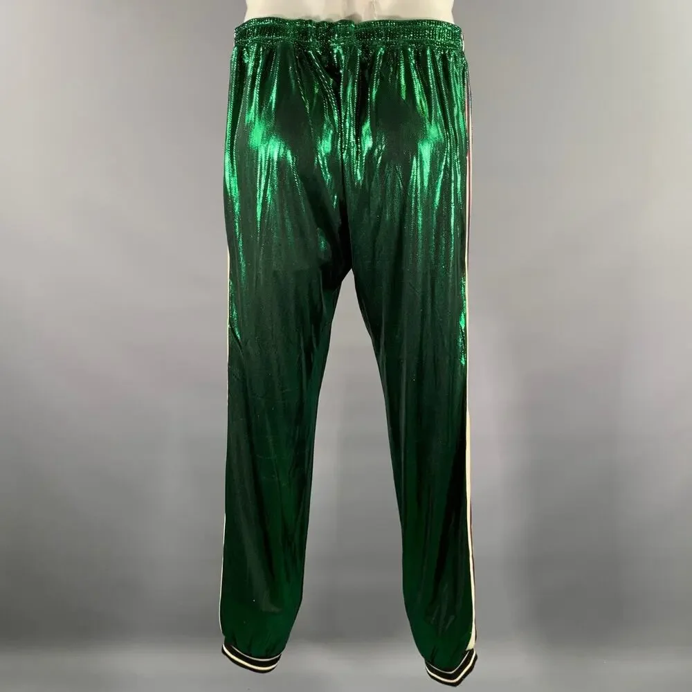 GUCCI Size XXL Green Side Stripe Acetate Blend Cruise Tracksuit
