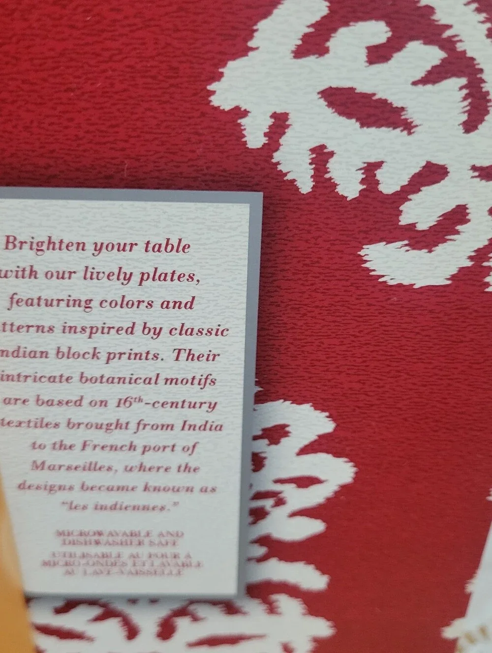 Williams Sonoma Set of 4 Red Pachar Mix and Match 8 1/2