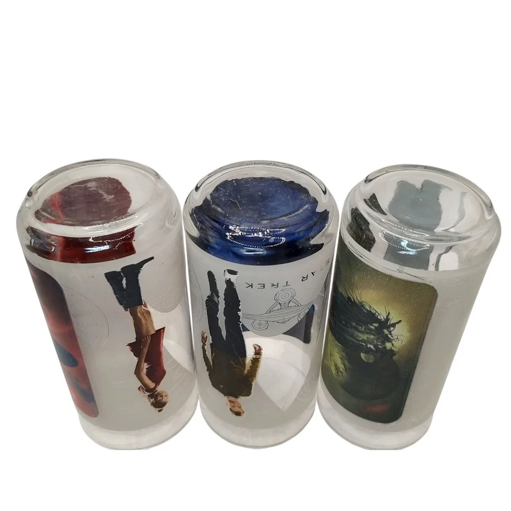 Star Trek Glasses Cups Collectors Set Burger King Exclusive‎ 2009 Three Set SEE