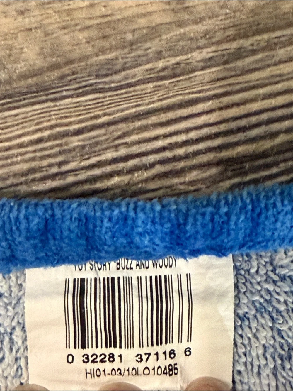 Disney Pixar Toy Story Woody & Buzz Hand Towel Blue Cotton 22x44 Bath Towel