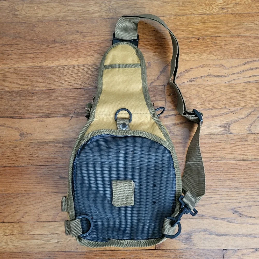 Small Tan Slingback Backpack Tactical Military‎ Style Hunting Camping Hiking