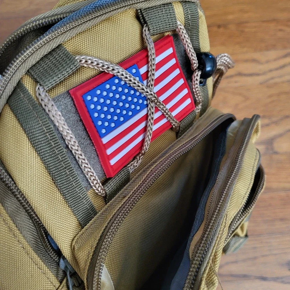 Small Tan Slingback Backpack Tactical Military‎ Style Hunting Camping Hiking