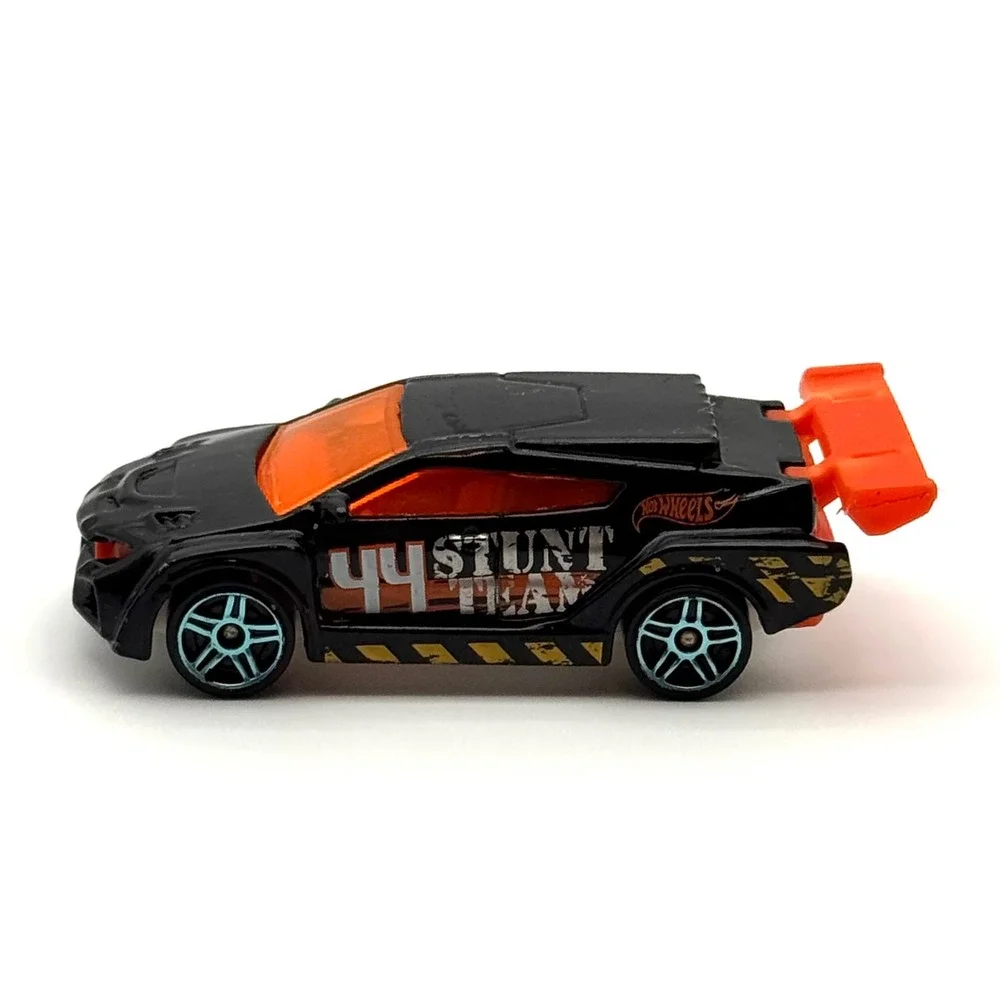 Hot Wheels Black Orange #44 Race‎ Car Stunt Team X1849 Diecast 2012
