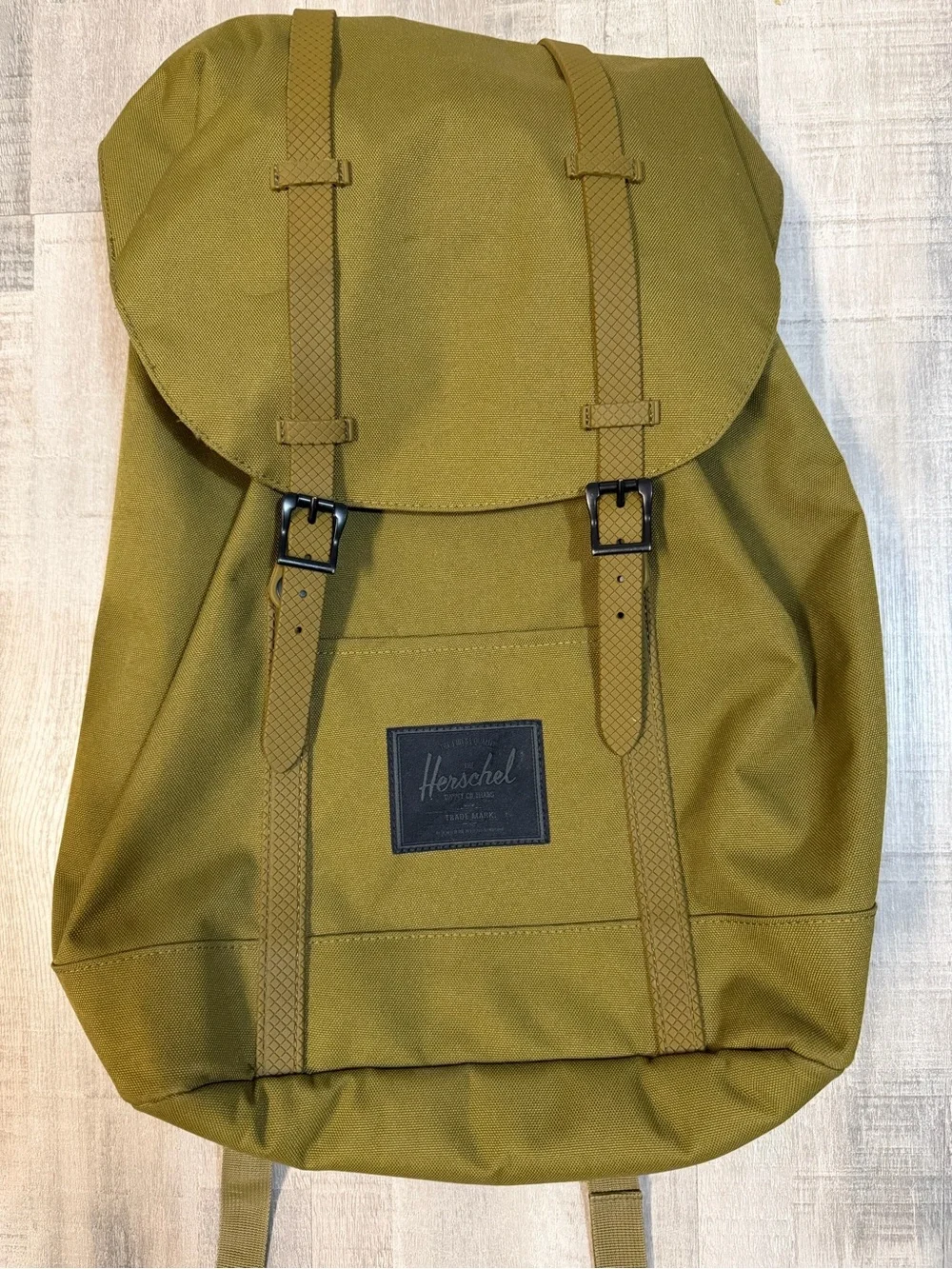 Herschel Little America Backpack Olive Green Red Stripe Laptop Bag Unisex